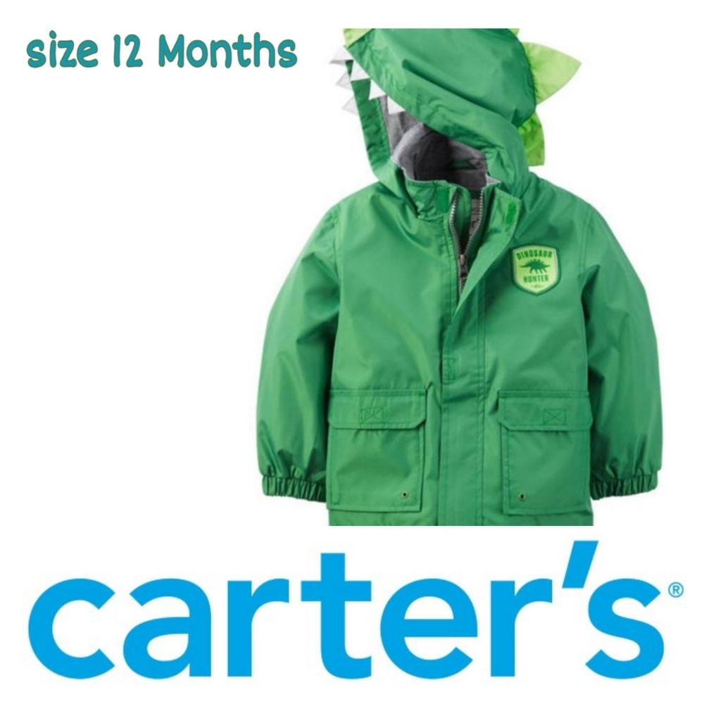 Dinosaur Rain Jacket Green Boys Size 12 Months
